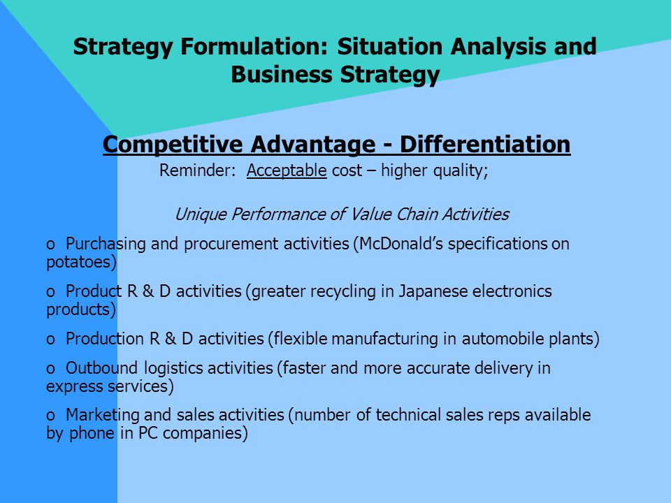 strategy formulation case study ppt